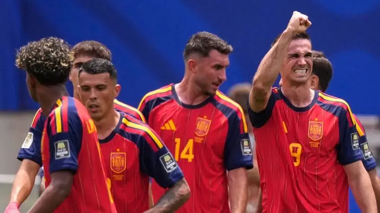 2026年世界杯:西班牙2-1比利时,梅里诺在最后时刻进球,西班牙晋级与法国的半决赛
